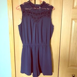 Navy shorts jumpsuit